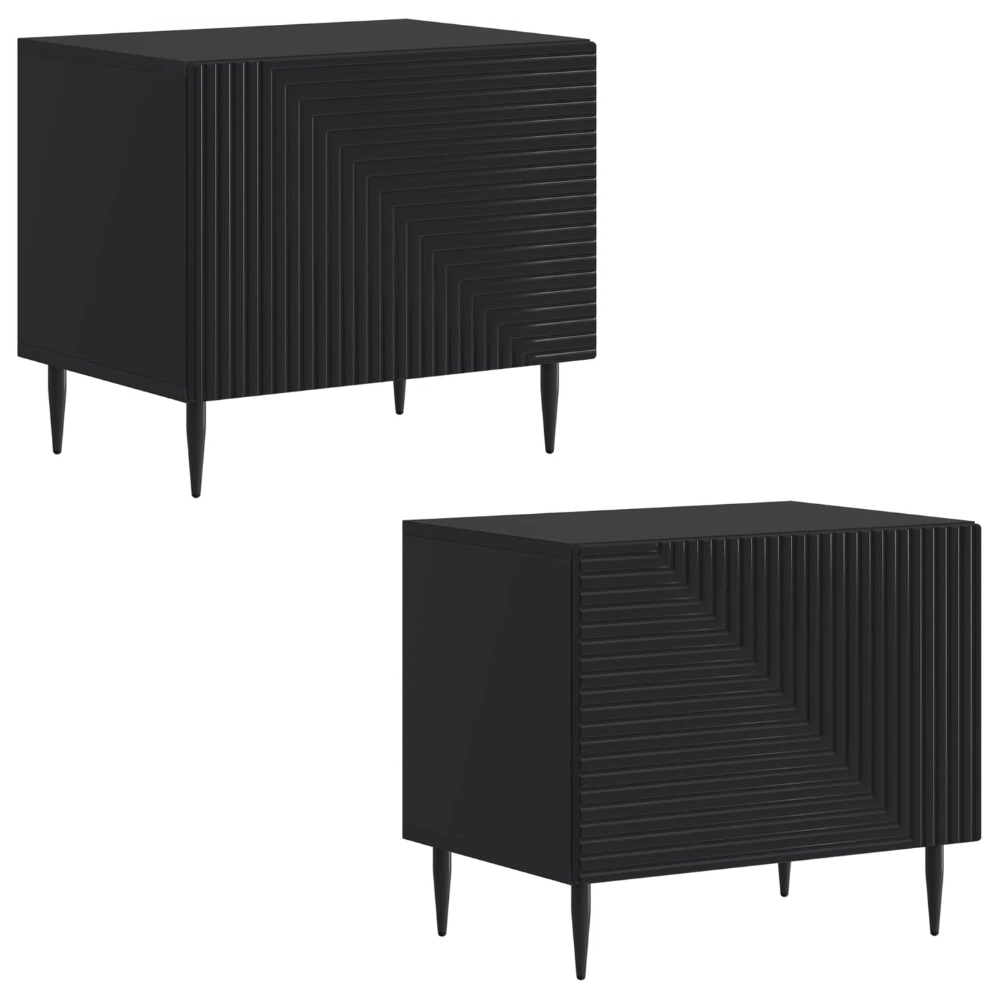 vidaXL TV Cabinet Black Engineered Wood