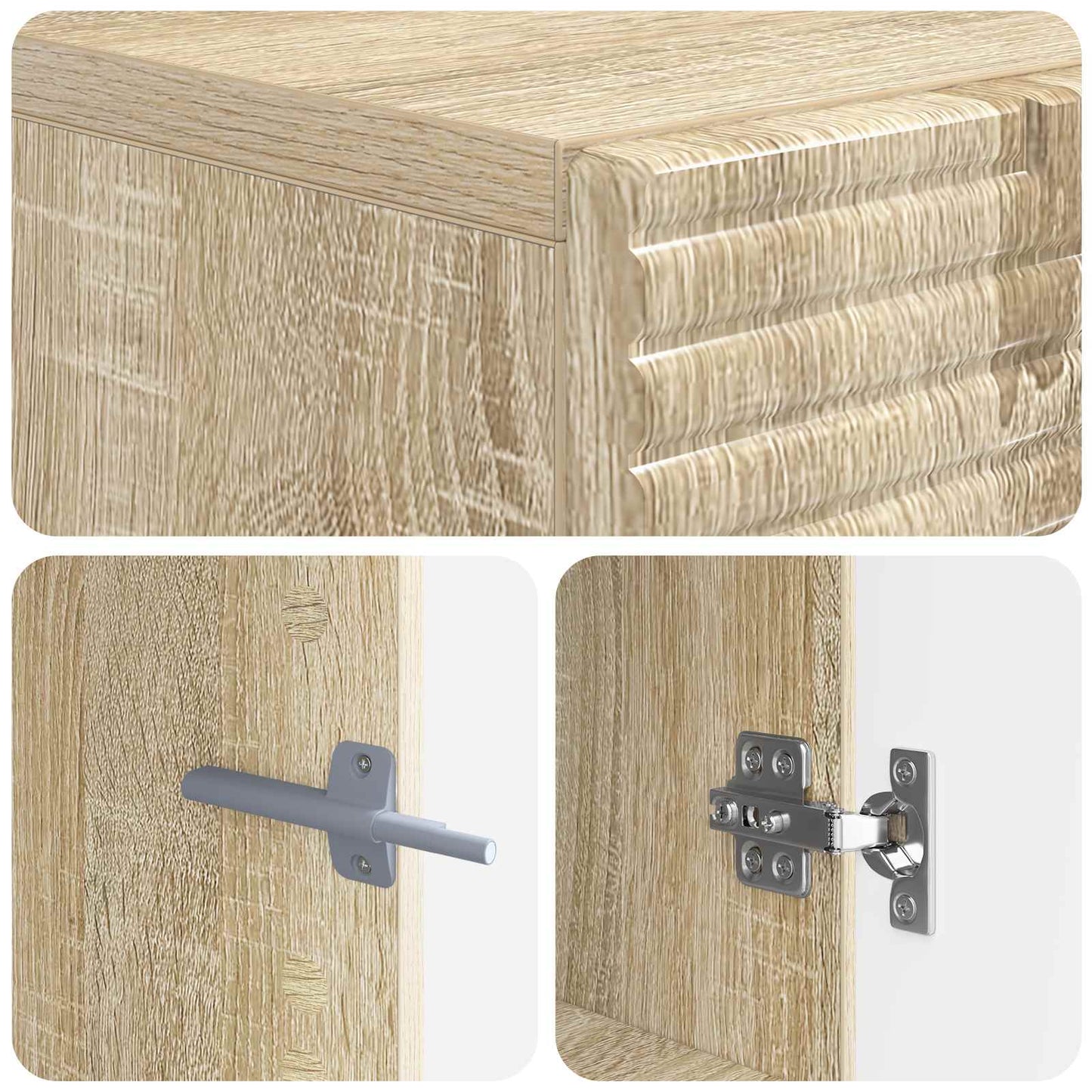 vidaXL TV Cabinet Sonoma Oak Engineered Wood
