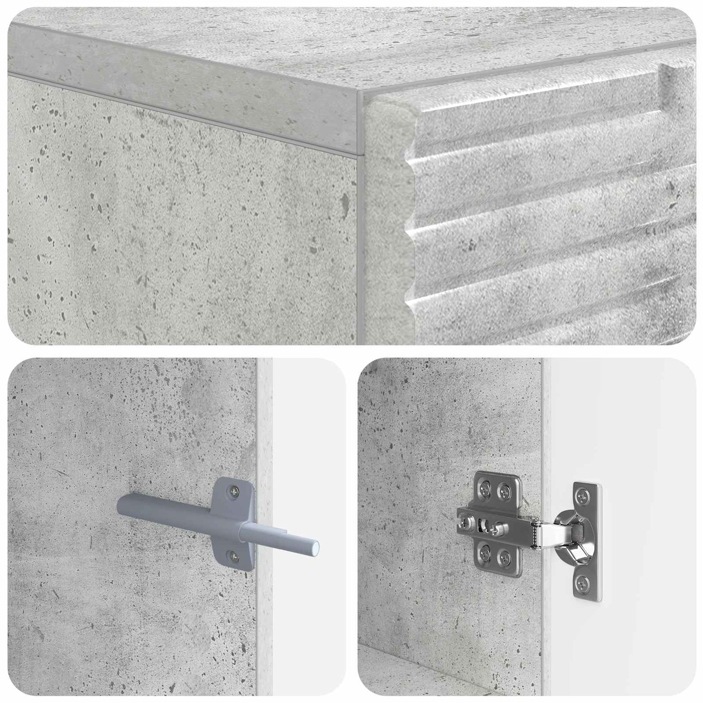 vidaXL TV Cabinet Concrete Grey Engineered Wood