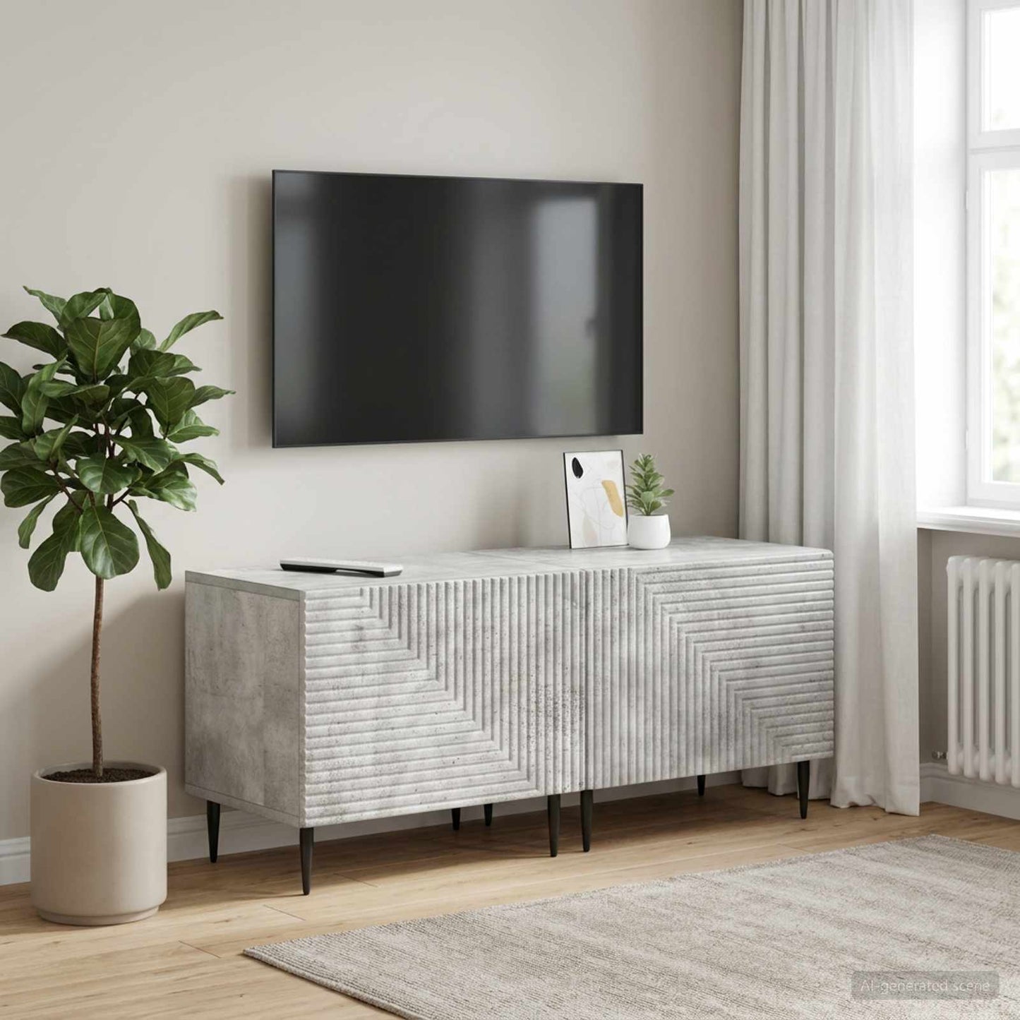 vidaXL TV Cabinet Concrete Grey Engineered Wood