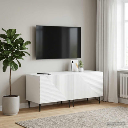 vidaXL TV Cabinet High Gloss White Engineered Wood