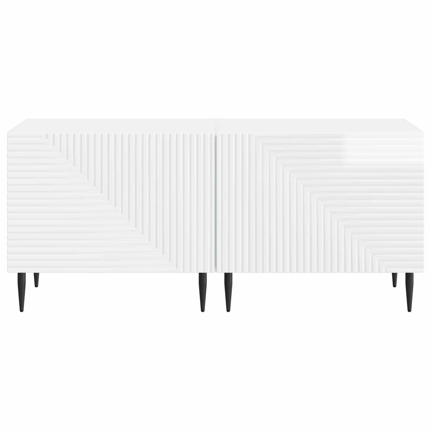 vidaXL TV Cabinet High Gloss White Engineered Wood