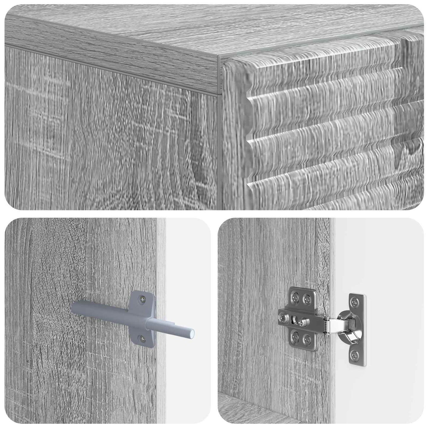 vidaXL TV Cabinet Grey Sonoma Engineered Wood