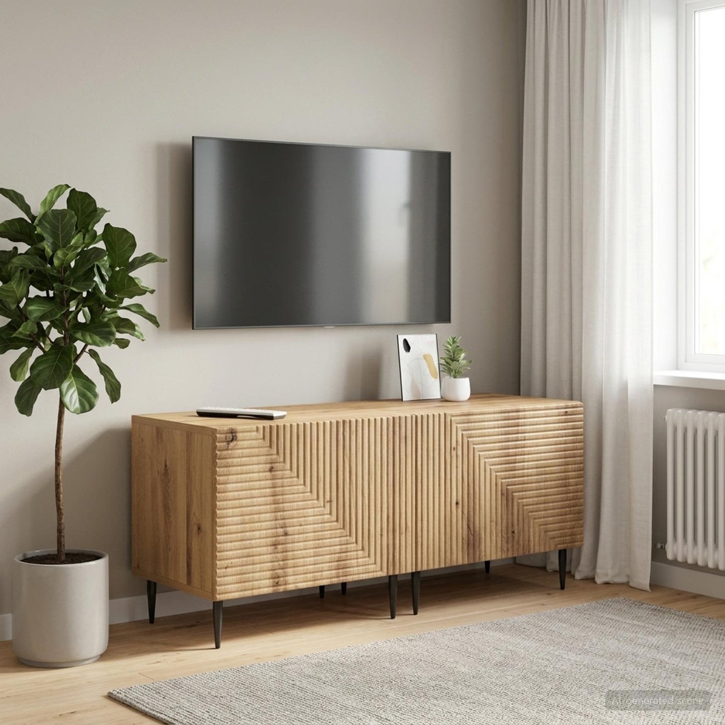 vidaXL TV Cabinet Artisan Oak Engineered Wood