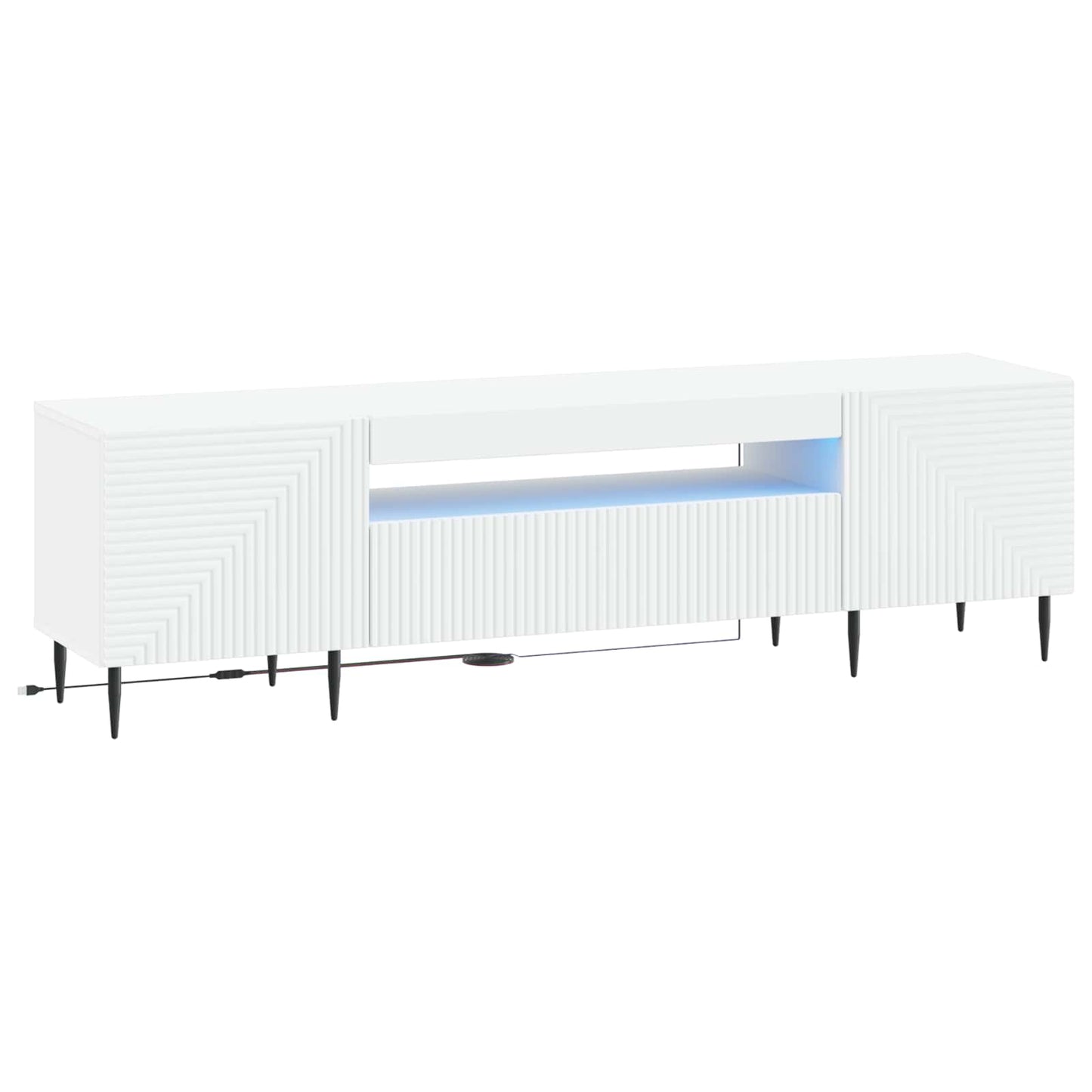 vidaXL LED TV Cabinet White Engineered Wood