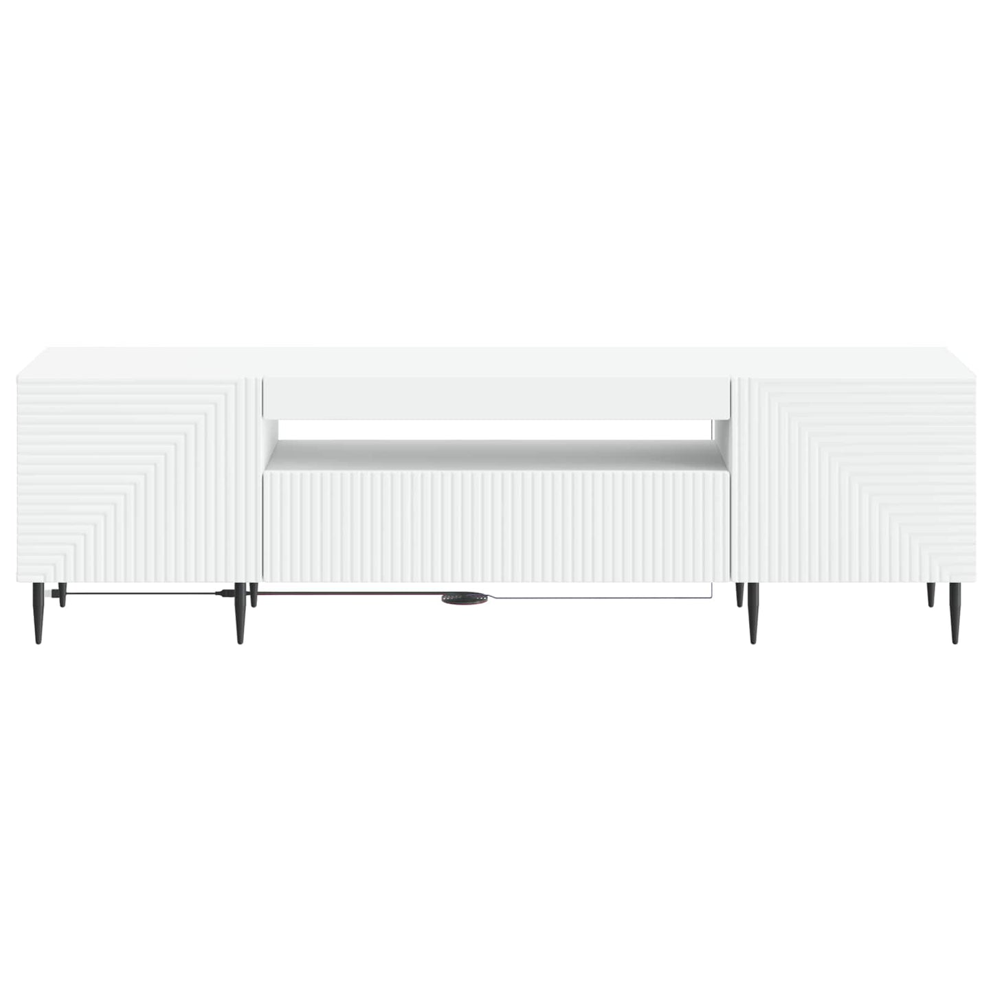 vidaXL LED TV Cabinet White Engineered Wood