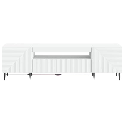vidaXL LED TV Cabinet White Engineered Wood