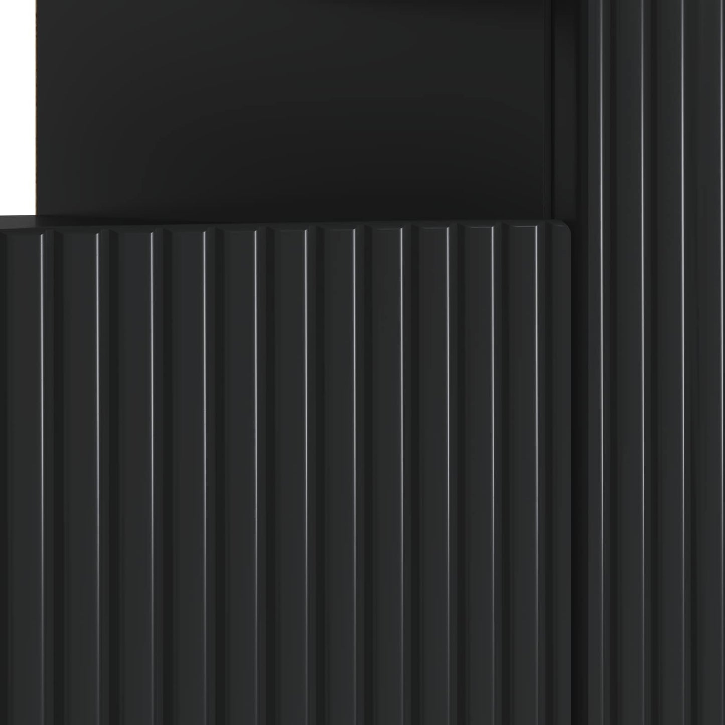 vidaXL LED TV Cabinet Black Engineered Wood
