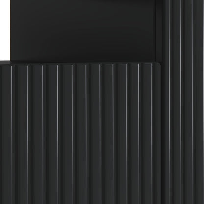 vidaXL LED TV Cabinet Black Engineered Wood