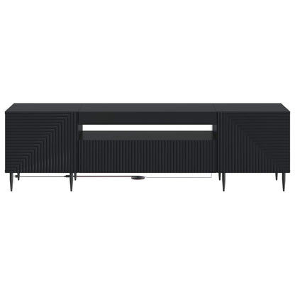 vidaXL LED TV Cabinet Black Engineered Wood