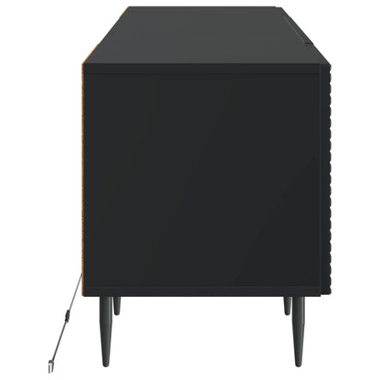 vidaXL LED TV Cabinet Black Engineered Wood