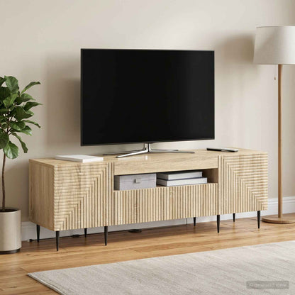 vidaXL LED TV Cabinet Sonoma Oak Engineered Wood