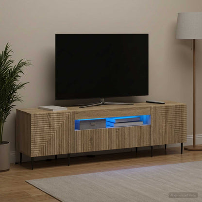 vidaXL LED TV Cabinet Sonoma Oak Engineered Wood