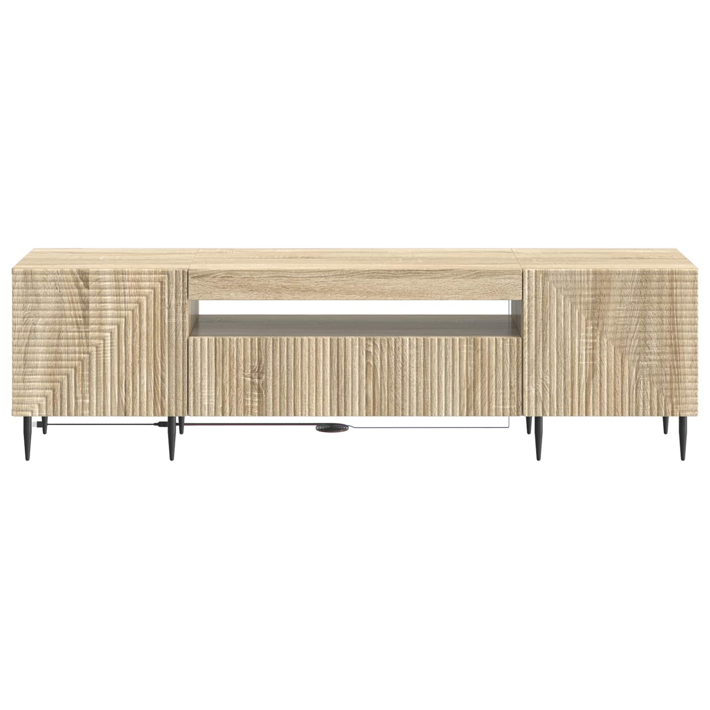 vidaXL LED TV Cabinet Sonoma Oak Engineered Wood