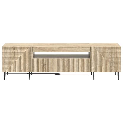 vidaXL LED TV Cabinet Sonoma Oak Engineered Wood