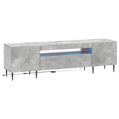 vidaXL LED TV Cabinet Concrete Grey Engineered Wood