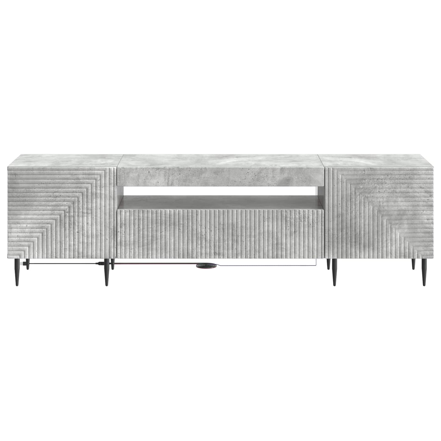 vidaXL LED TV Cabinet Concrete Grey Engineered Wood