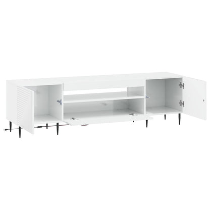 vidaXL LED TV Cabinet High Gloss White Engineered Wood