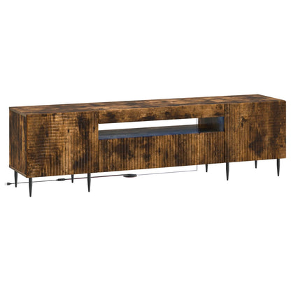 vidaXL LED TV Cabinet Smoked Oak Engineered Wood