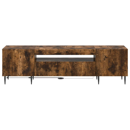 vidaXL LED TV Cabinet Smoked Oak Engineered Wood