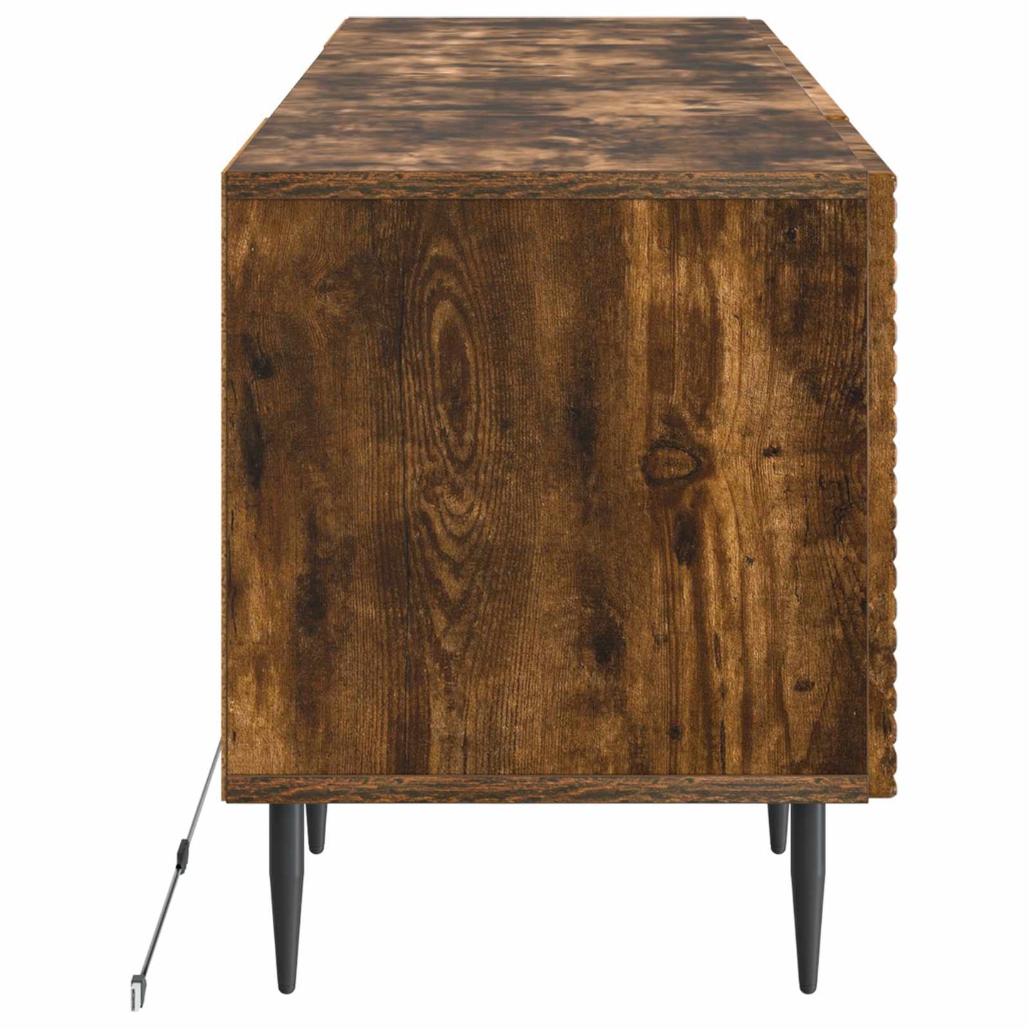vidaXL LED TV Cabinet Smoked Oak Engineered Wood