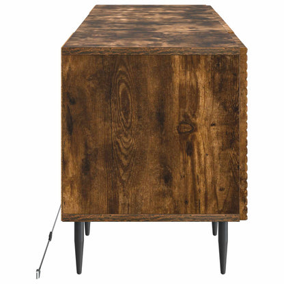 vidaXL LED TV Cabinet Smoked Oak Engineered Wood
