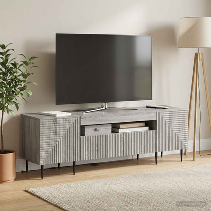 vidaXL LED TV Cabinet Grey Sonoma Engineered Wood