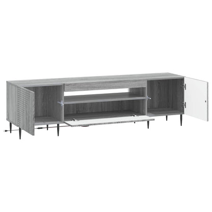vidaXL LED TV Cabinet Grey Sonoma Engineered Wood