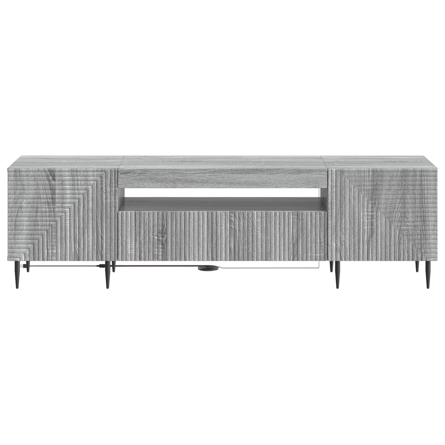 vidaXL LED TV Cabinet Grey Sonoma Engineered Wood