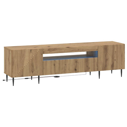 vidaXL LED TV Cabinet Artisan Oak Engineered Wood