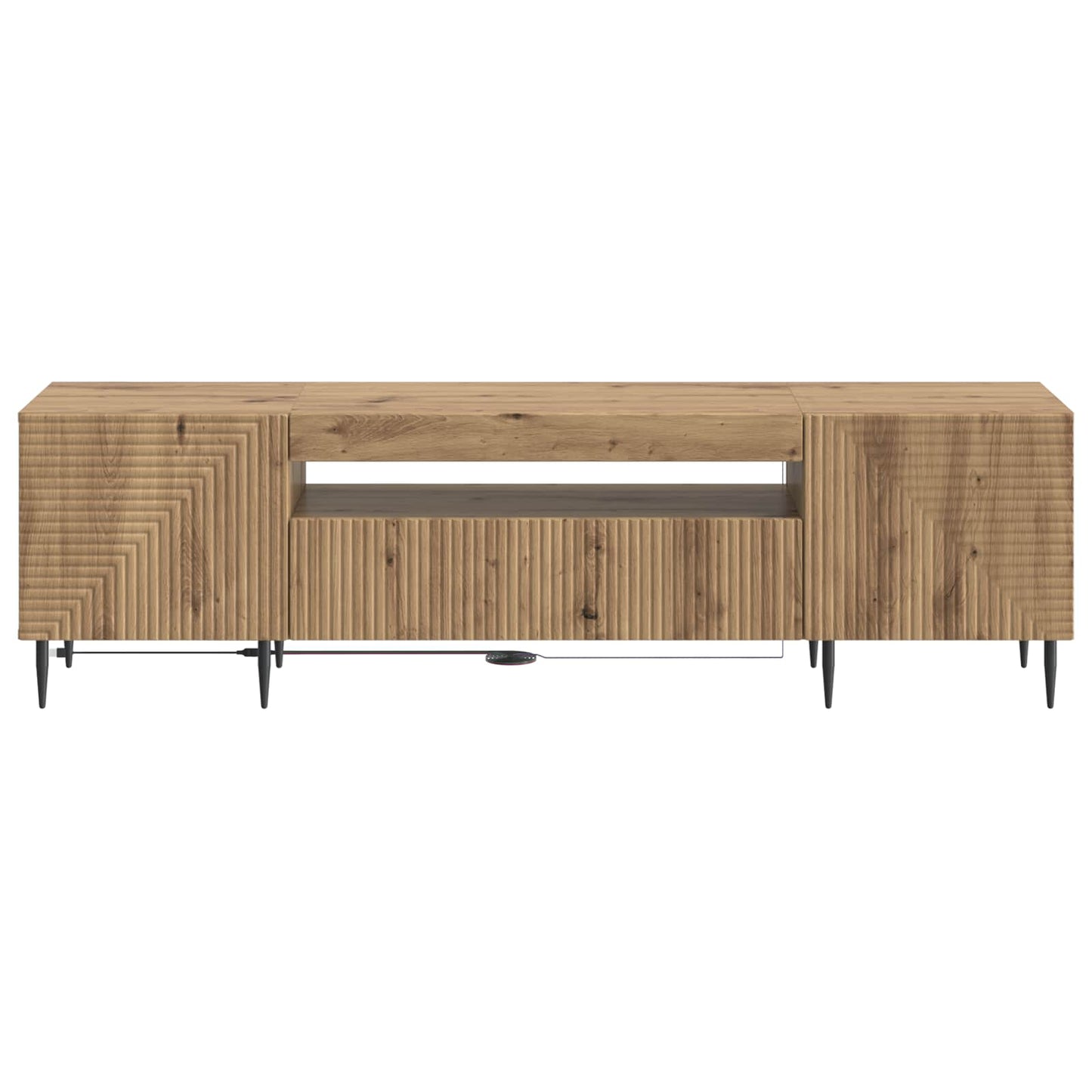 vidaXL LED TV Cabinet Artisan Oak Engineered Wood