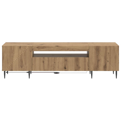 vidaXL LED TV Cabinet Artisan Oak Engineered Wood