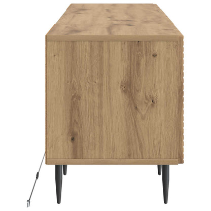 vidaXL LED TV Cabinet Artisan Oak Engineered Wood