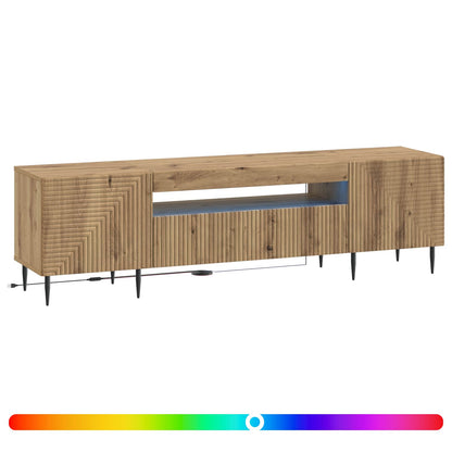 vidaXL LED TV Cabinet Artisan Oak Engineered Wood