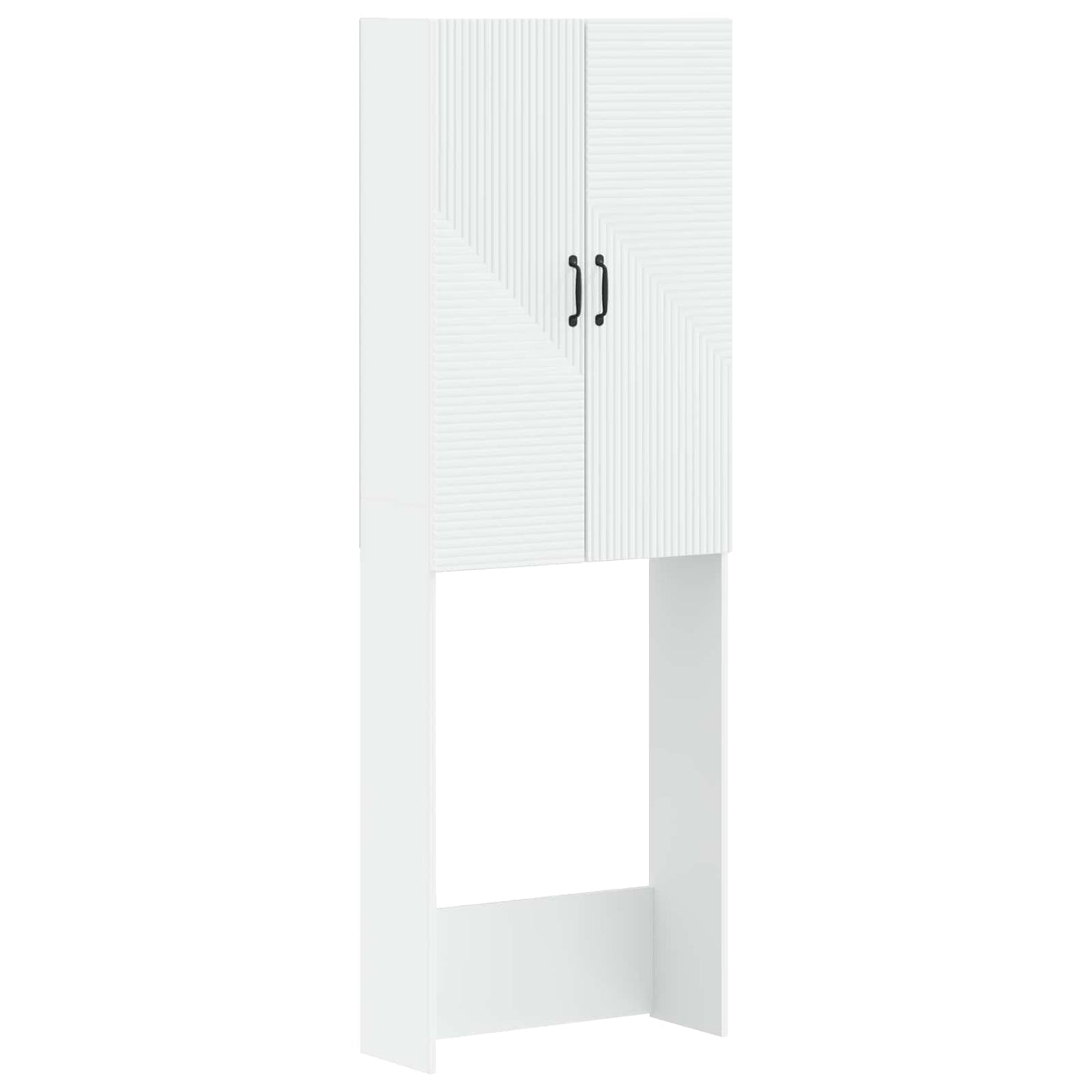 vidaXL Toilet Cabinet HAARLEM White 66 x 25.5 x 190 cm Engineered Wood