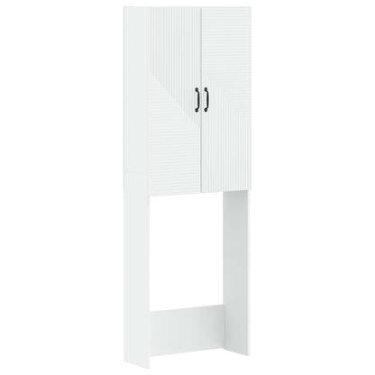 vidaXL Toilet Cabinet HAARLEM White 66 x 25.5 x 190 cm Engineered Wood