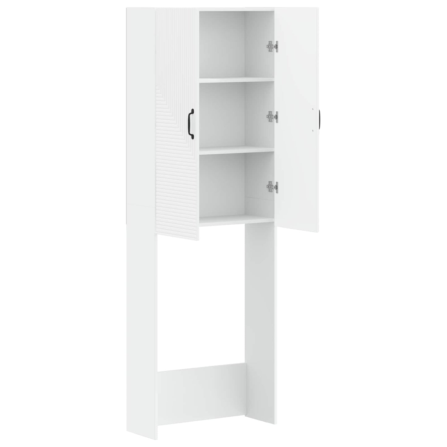 vidaXL Toilet Cabinet HAARLEM White 66 x 25.5 x 190 cm Engineered Wood