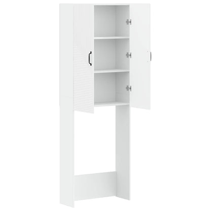 vidaXL Toilet Cabinet HAARLEM White 66 x 25.5 x 190 cm Engineered Wood