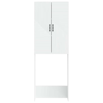 vidaXL Toilet Cabinet HAARLEM White 66 x 25.5 x 190 cm Engineered Wood