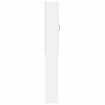 vidaXL Toilet Cabinet HAARLEM White 66 x 25.5 x 190 cm Engineered Wood