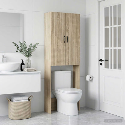 vidaXL Toilet Cabinet HAARLEM Sonoma Oak 66 x 25.5 x 190 cm