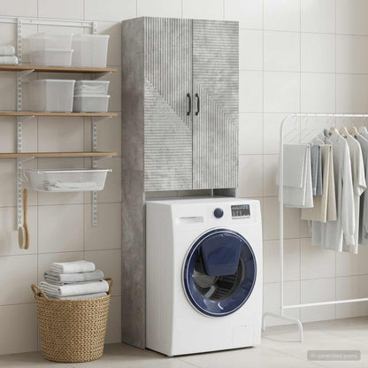 vidaXL Toilet Cabinet HAARLEM Concrete Grey 66 x 25.5 x 190 cm