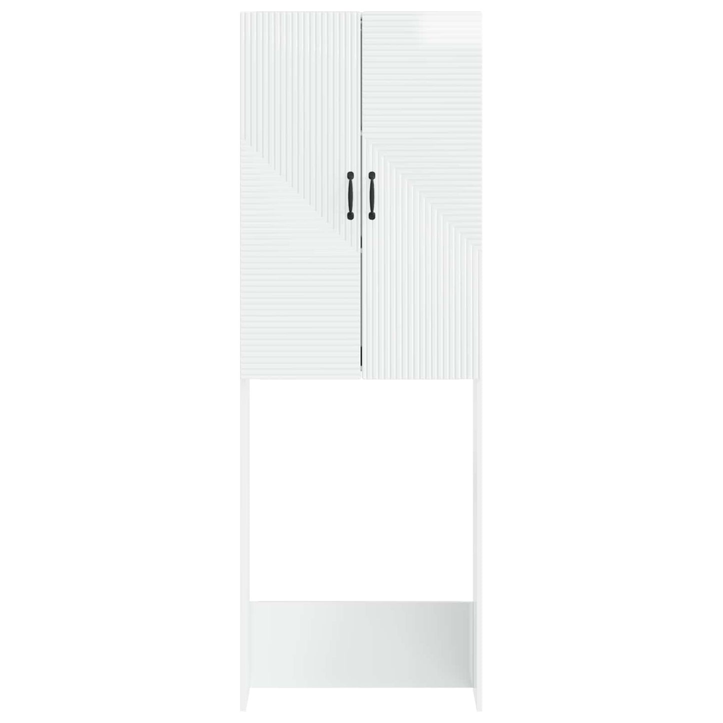 vidaXL Toilet Cabinet HAARLEM High Gloss White 66 x 25.5 x 190 cm