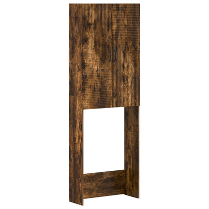 vidaXL Toilet Cabinet HAARLEM Smoked Oak 66 x 25.5 x 190 cm