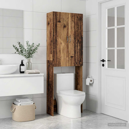 vidaXL Toilet Cabinet HAARLEM Old Wood 66 x 25.5 x 190 cm