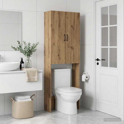 vidaXL Toilet Cabinet HAARLEM Artisan Oak 66 x 25.5 x 190 cm