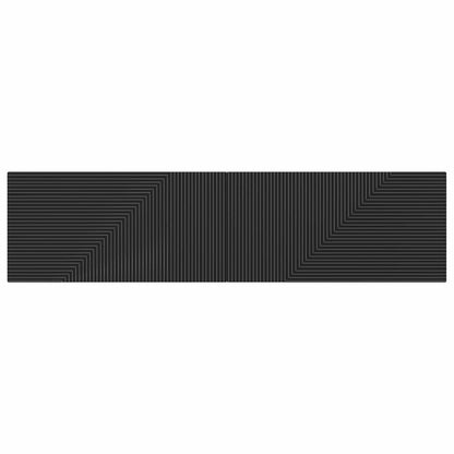 vidaXL Wall-Mounted Headboard HAARLEM Black Engineered Wood