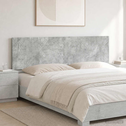 vidaXL Wall-Mounted Headboard HAARLEM Concrete Grey Engineered Wood