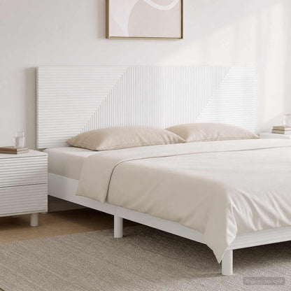 vidaXL Wall-Mounted Headboard HAARLEM High Gloss White Engineered Wood