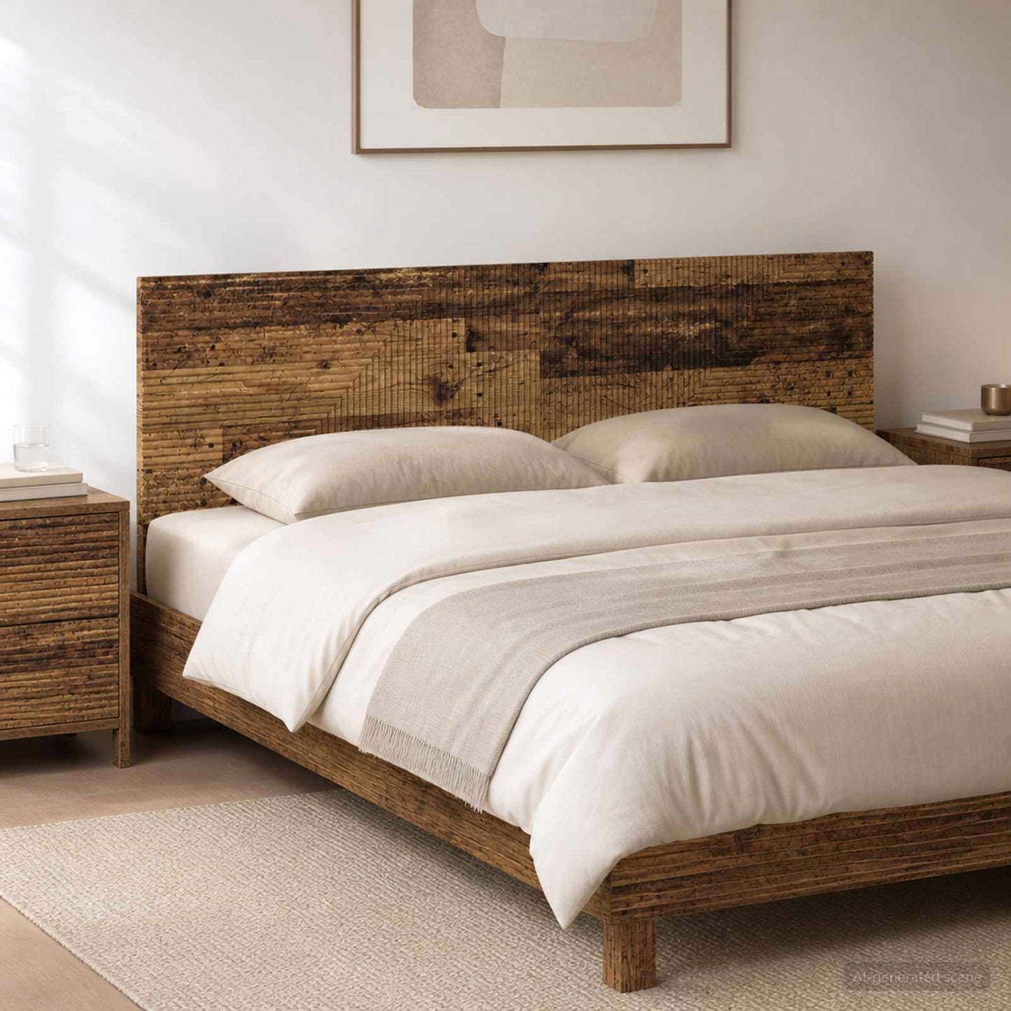 vidaXL Wall-Mounted Headboard HAARLEM Old Wood Engineered Wood